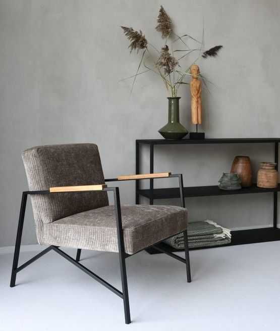 Fotel Design nowoczesny industrialny skandynawski sztruks do salonu