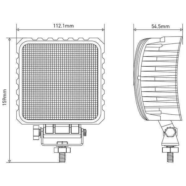 Lampa robocza LED 48W 3840 lm 10/30V światło rozproszone 16 LED