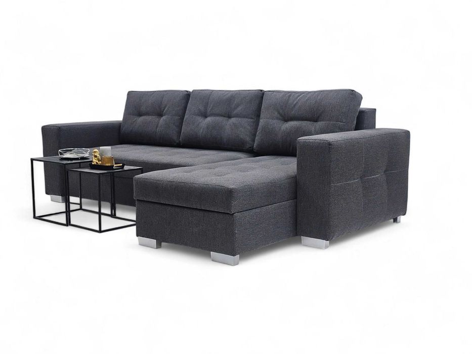 Rozkładany narożnik. Funkcja spania. Sprężyny. 2 pojemniki na pościel