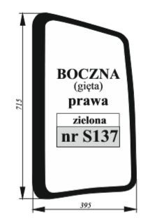 Szyba boczna wklejana lewa/prawa pasuje do SAME/LAMBORGHINI/DEUTZ