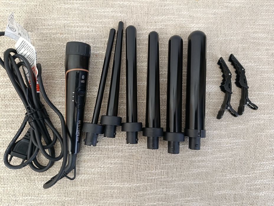 BESTOPE PRO 6 w 1 lokówka do włosów – nowe, końcówki do różnych loków,