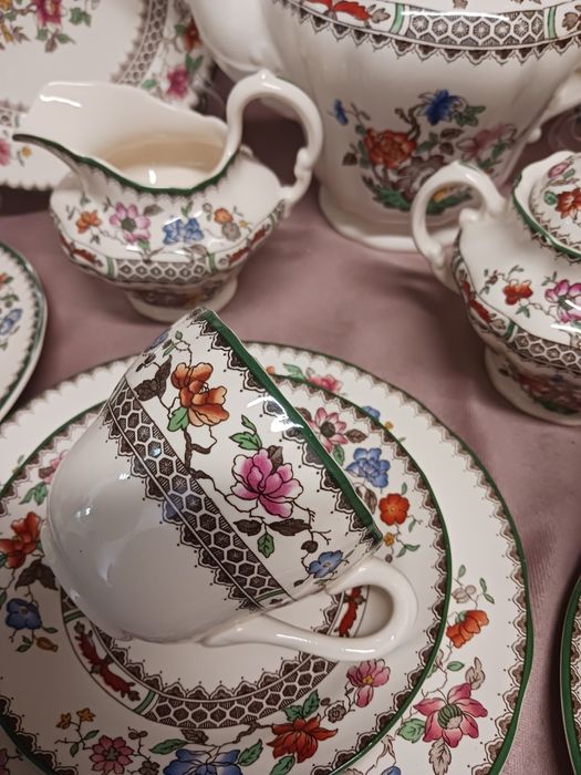 Spode angielski 12 osob serwis kawowy chińskie róże