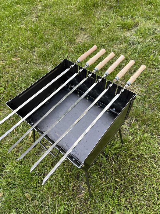 Mangal Gril składany Mangal walizka Szaszlyki na 6 szampurów мангал