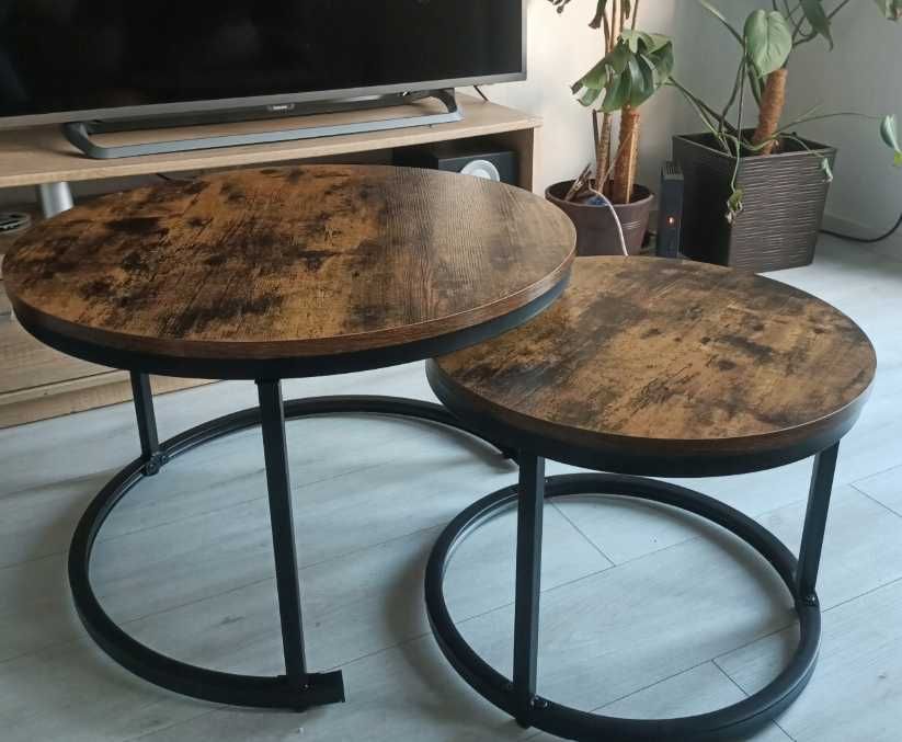 Nowy Zestaw 2szt. Stolików Kawowych Stoliki do Domu Salonu Sypialni