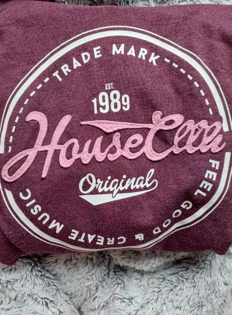 Bluza z haftem bordowa trade mark vintage retro aesthetic