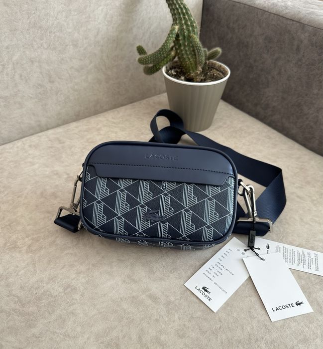 Сумка Lacoste BLUE Monogram | Crossbody | мессенджер | лакоста лакосте