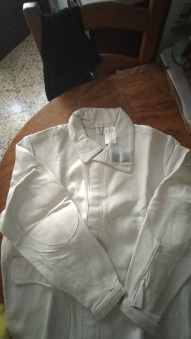 Casaco +  capuz couro, para soldador