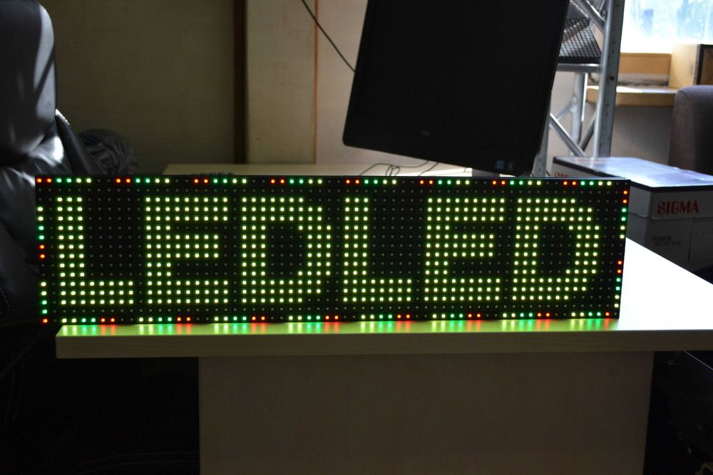 Led вивіска, Led екран, Світлодіодна реклама, рухомий рядок LED Табло
