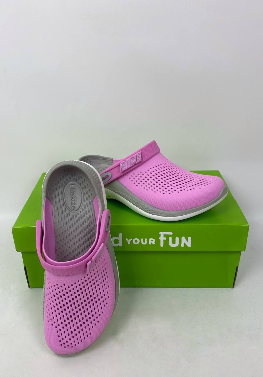 Розпродаж! Жіночі крокси Crocs LiterRide 360 рожеві