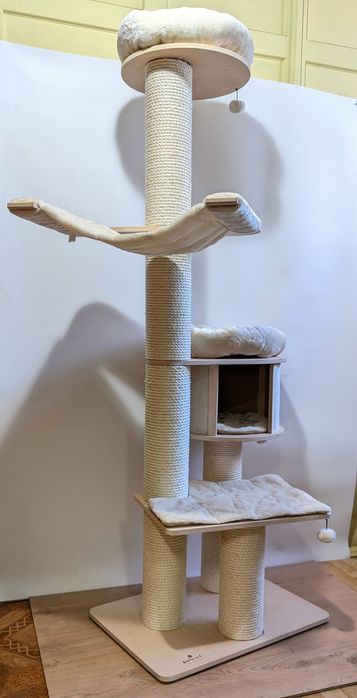 Natural Paradise Drapak dla Kota Magnolia XL Kremowy 175cm DUŻY SOLIDN