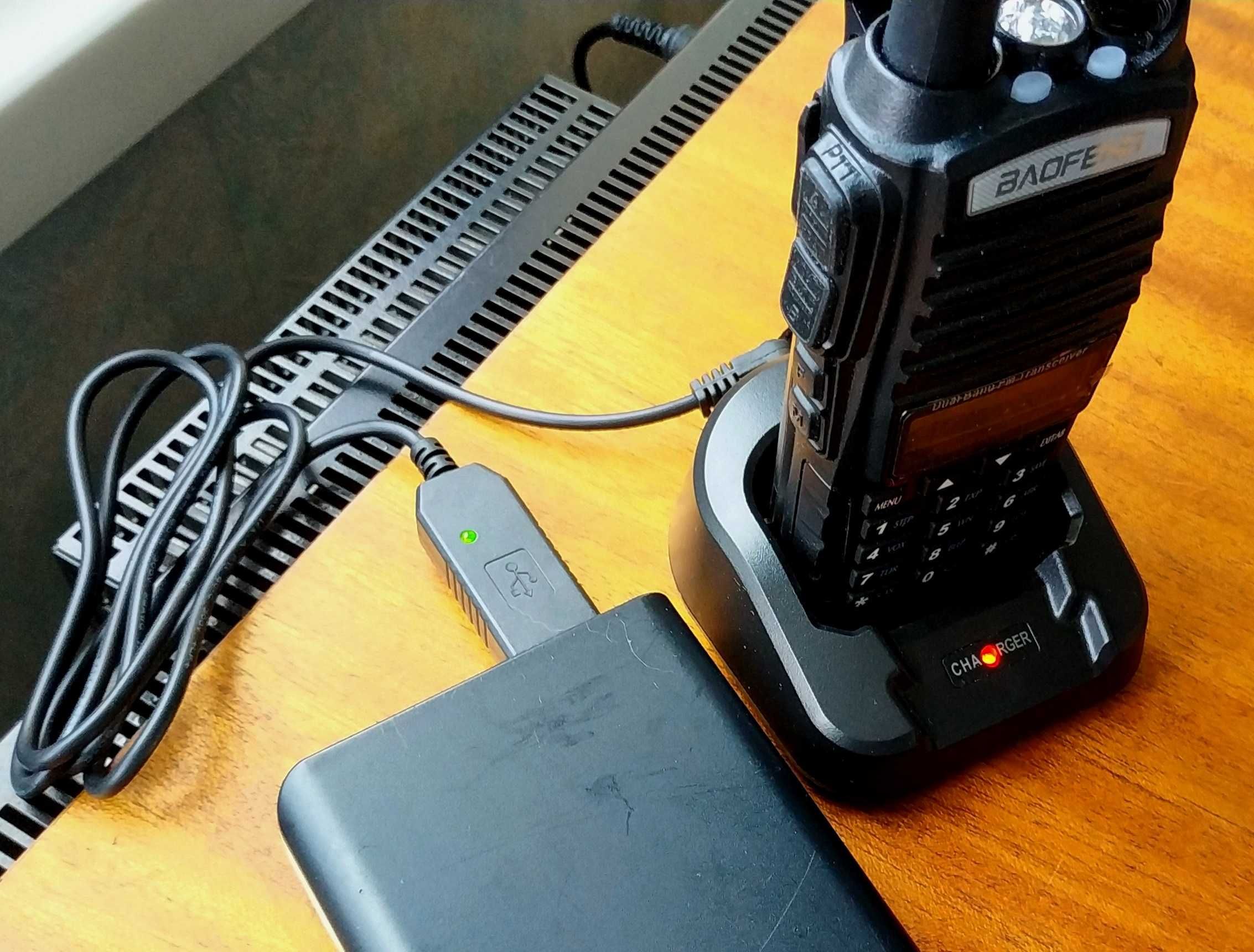 USB Адаптер для рації Baofeng UV-82, UV-5R, UV-9R, 5v-9v.