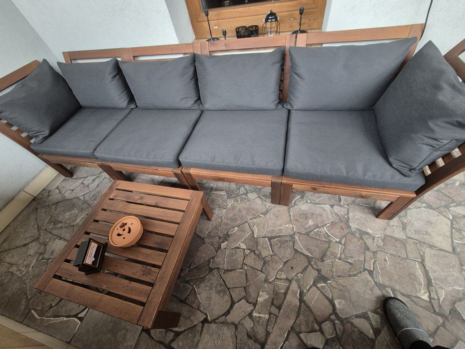 Zestaw mebli balkonowych/ogrodowych w świetnym stanie