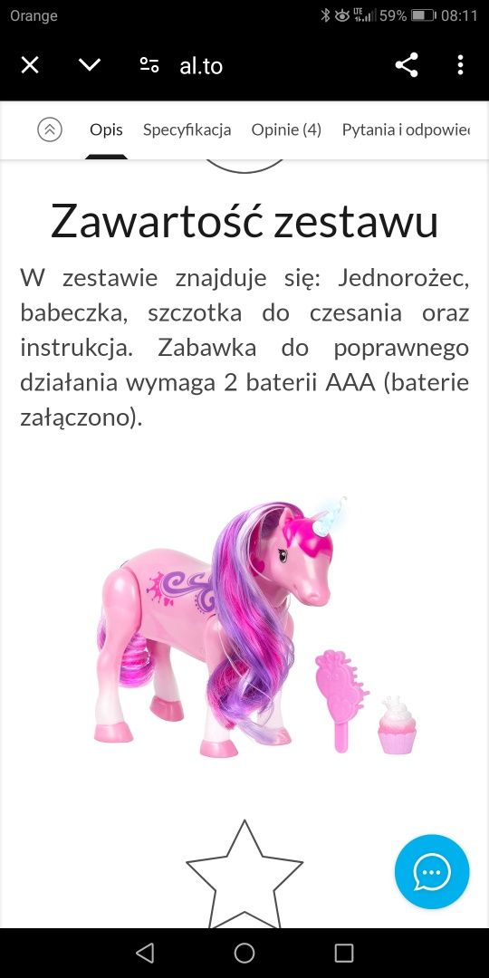 Iskierka tańczący jednorożec Little Live Pets