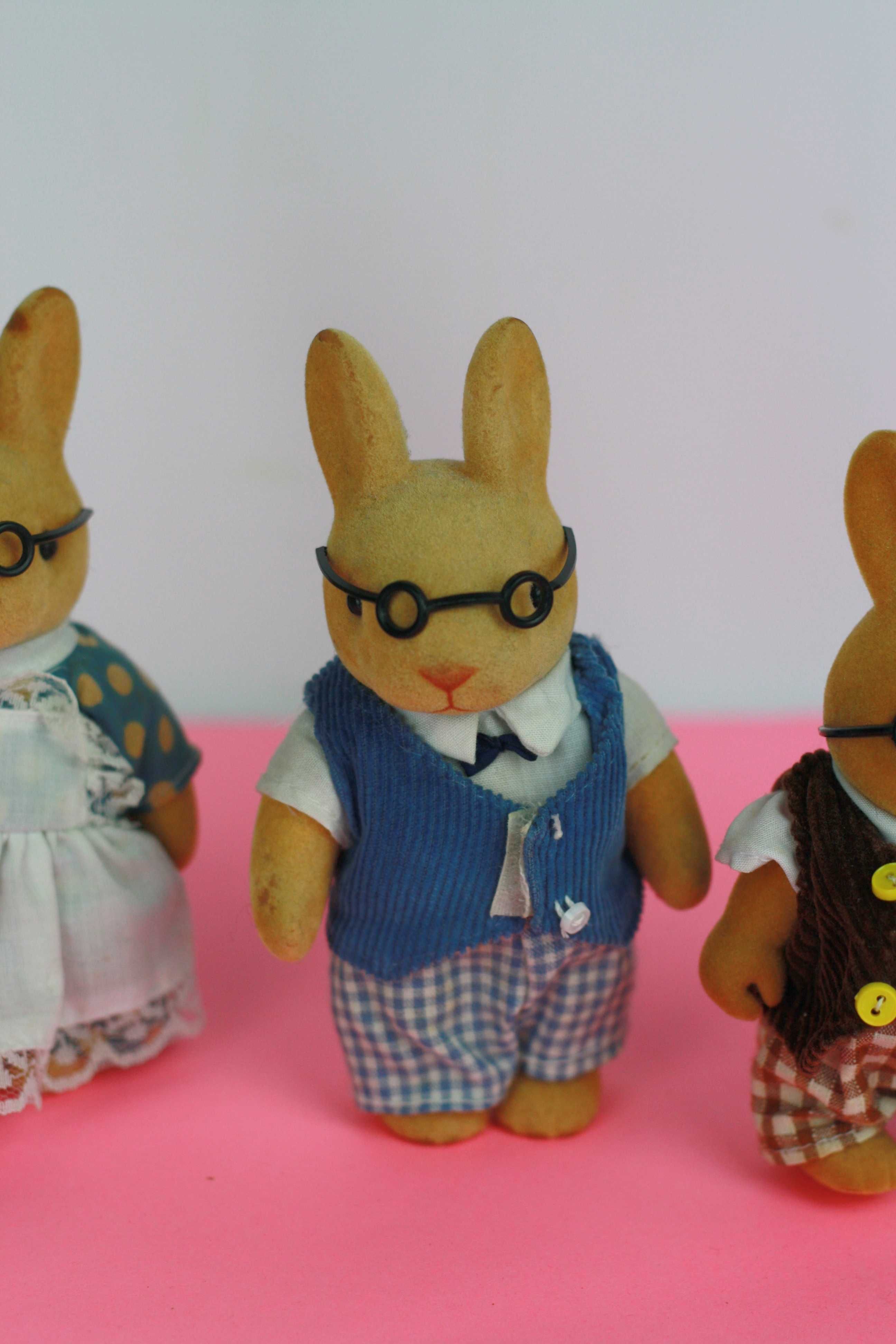 Trzy króliki Sylvanian Forest Families figurki