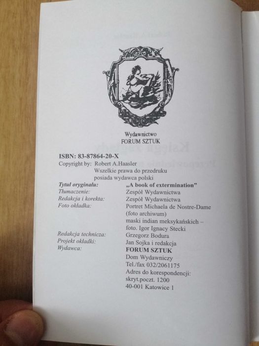 Księga zagłady Przepowiednie na koniec świata - Robert A.Haasler