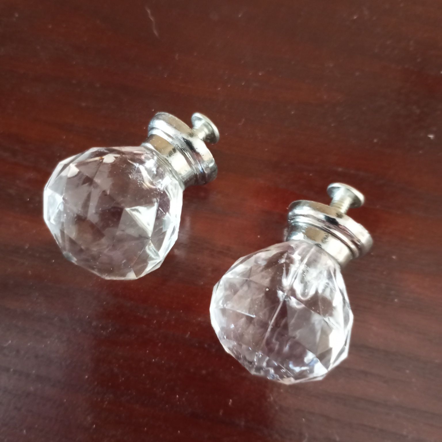 2 gałki kryształowe meblowe - 27 mm