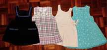 Lote 4 Vestido/ Saia de corpo - 1 ano