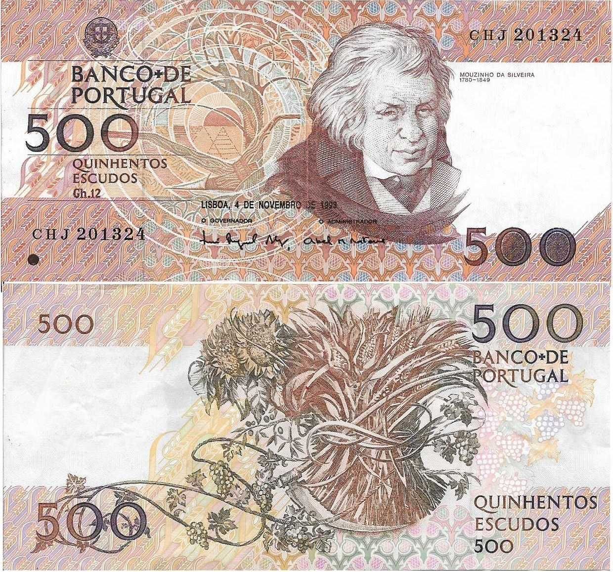 Portugal - - - 500$00 - Mouzinho da Silveira - - - - - Notas