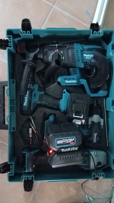 Kit ferramentas torna rebarbadora máquina de impacto e parafusadora