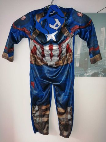 Kapitan Ameryka Avangers superbohater + maska przebranie strój r. 104