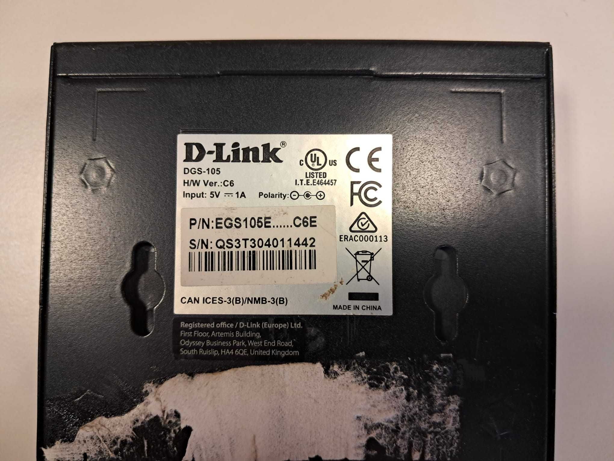 Switch 5 Portas D-Link DGS-105