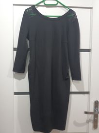 Czarna sukienka ciążowa z koronką H&M r. M