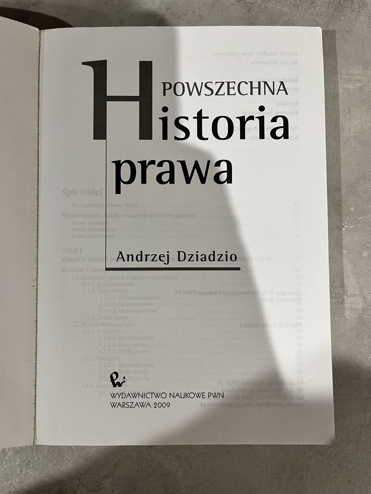 Powszechna Historia Prawa - Andrzej Dziadzio 2009