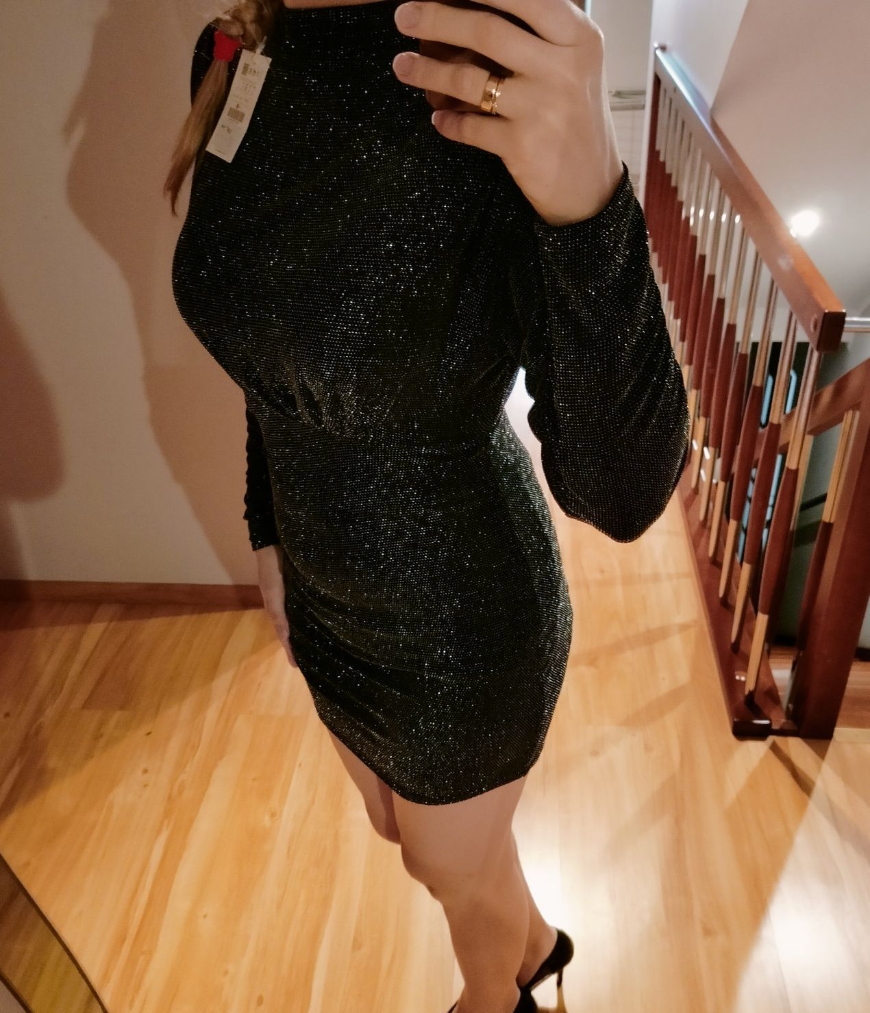 Sukienka czarno-srebrna