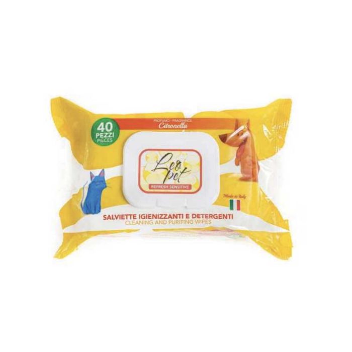 NOVO - Toalhitas Perfumadas LeoPet 40unidades