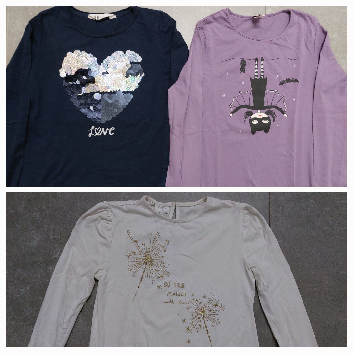 Conjunto de 3 sweats de menina para 8/9 anos