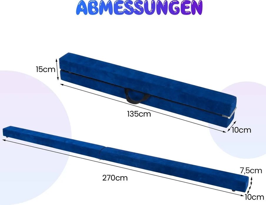 Składana równoważnia gimnastyczna  dla dzieci 270cm