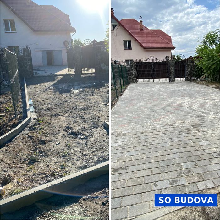 Укладання тротуарної плитки та бруківки Укладка тротуарной плитки ФЭМ