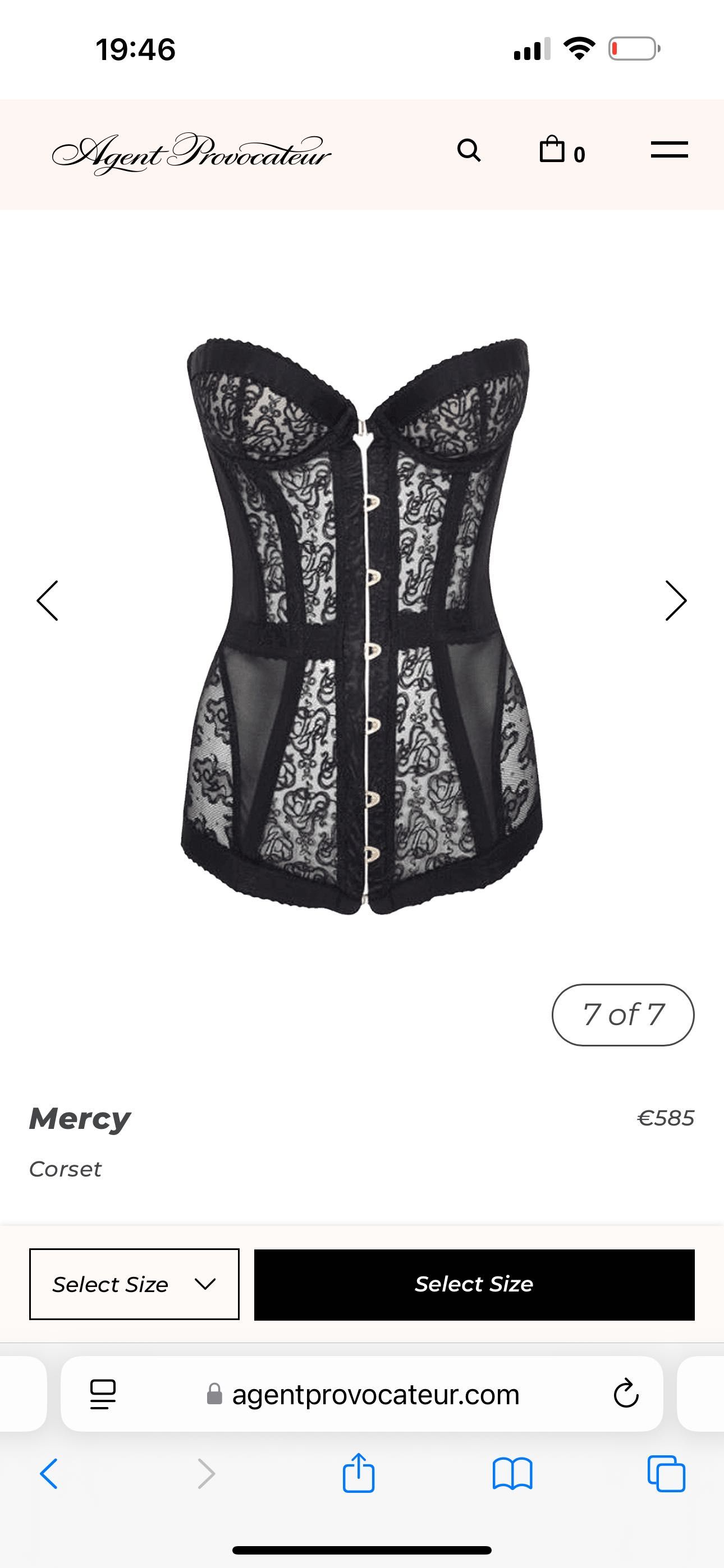 Корсет Agent Provocateur size 2