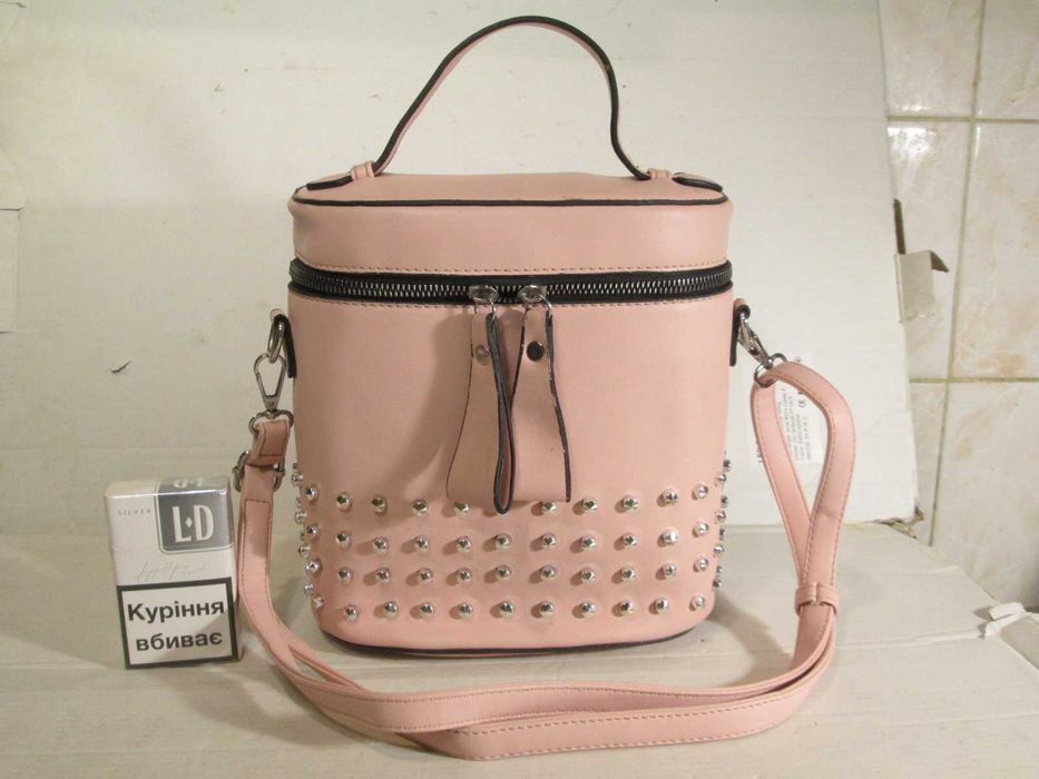 Сумка рюкзак через плечо женская кожзам Sofiya розовая