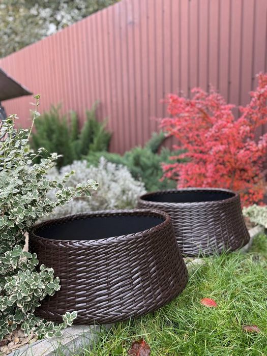 Ялинкова спідниця діаметром 50 см, спідниця під ялинку, плетений кошик