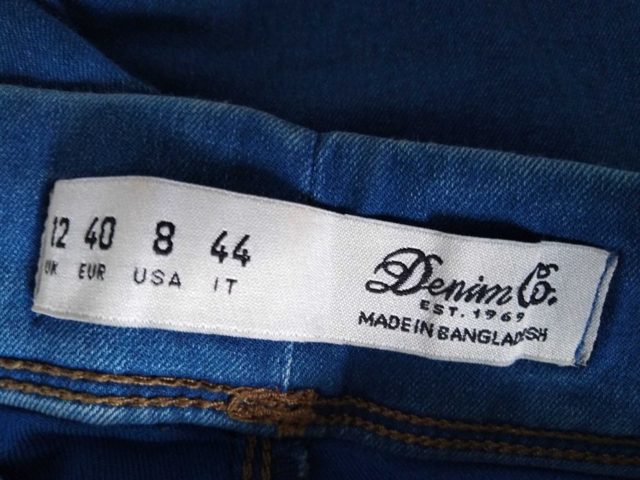 Calças Ganga Elásticas Azuis Denim Co. 40