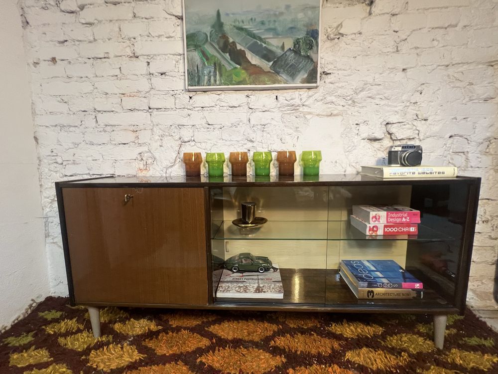 Barek biblioteczka witryna prl vintage retro