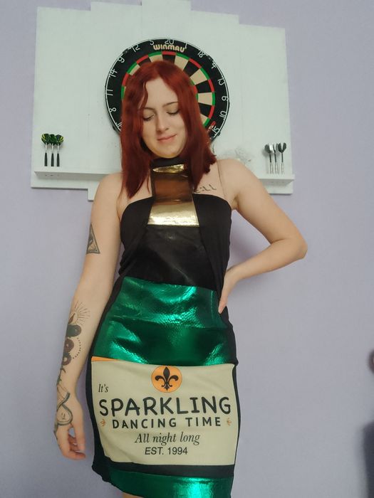 Super strój damski na imprezę Sylwestrową SZAMPAN