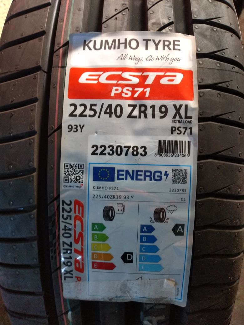 Nowe letnie opony Kumho 225/40R19. MONTAŻ GRATIS !!!