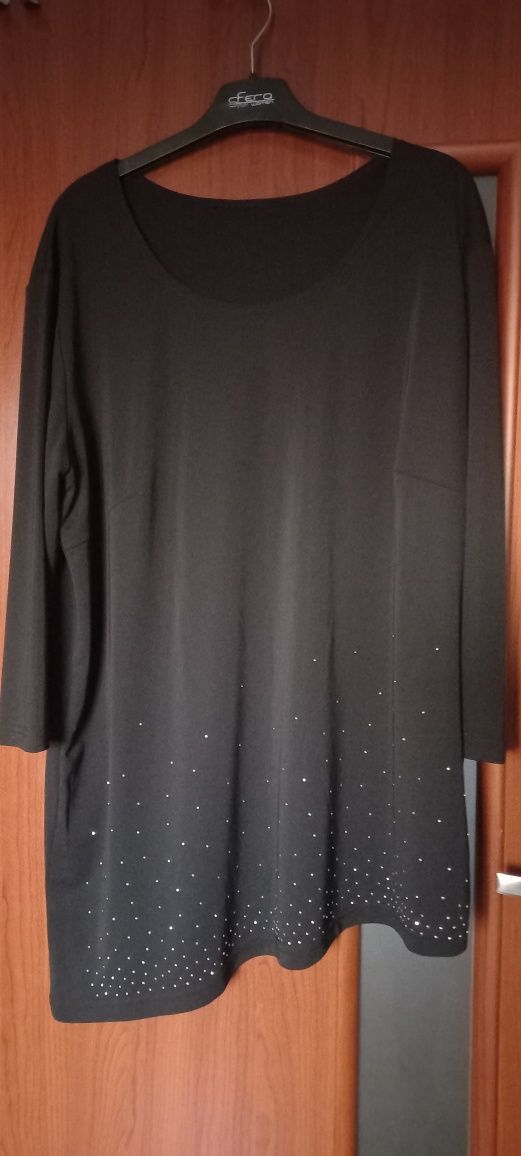 Elegancka czarna tunika rozmiar 48-50