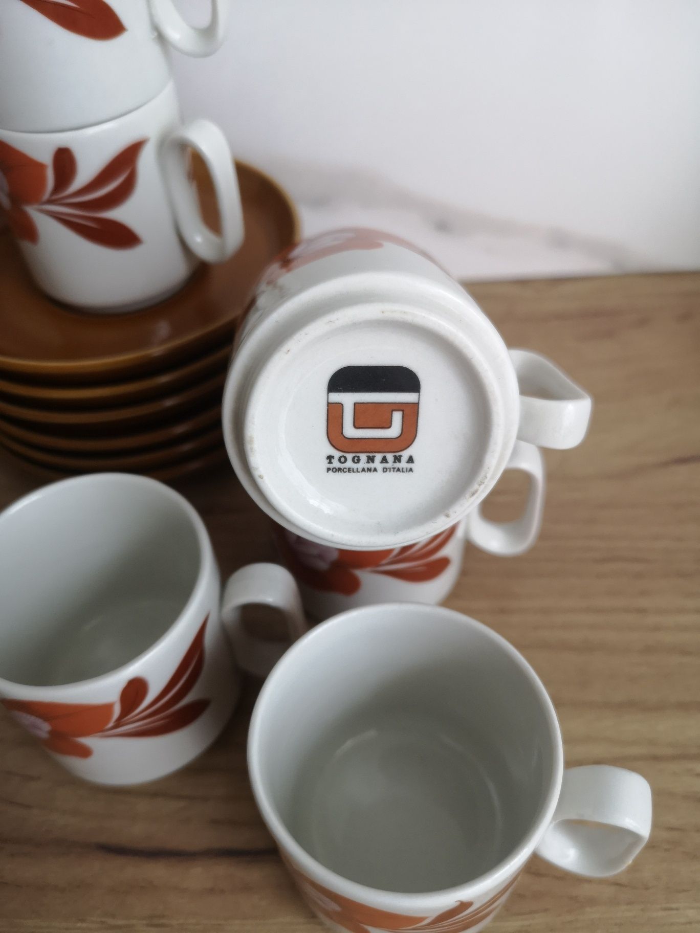 Włoskie Filiżanki Tognana ze spodkami