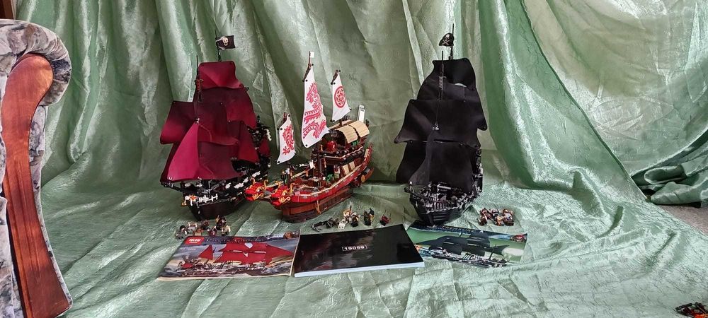 Kolekcja 2z2 - 3 Statki Lepin i Lari (klocki lego podobne)