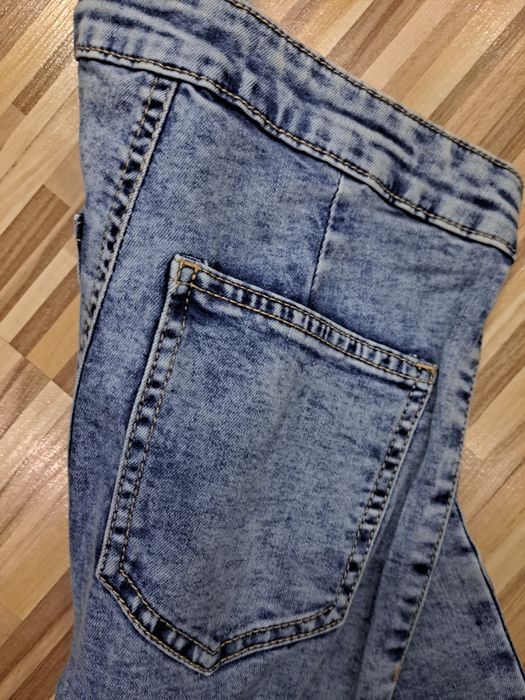 Jeansy sinsay skinny wysoki stan 32 rozcięcia na nogawkach