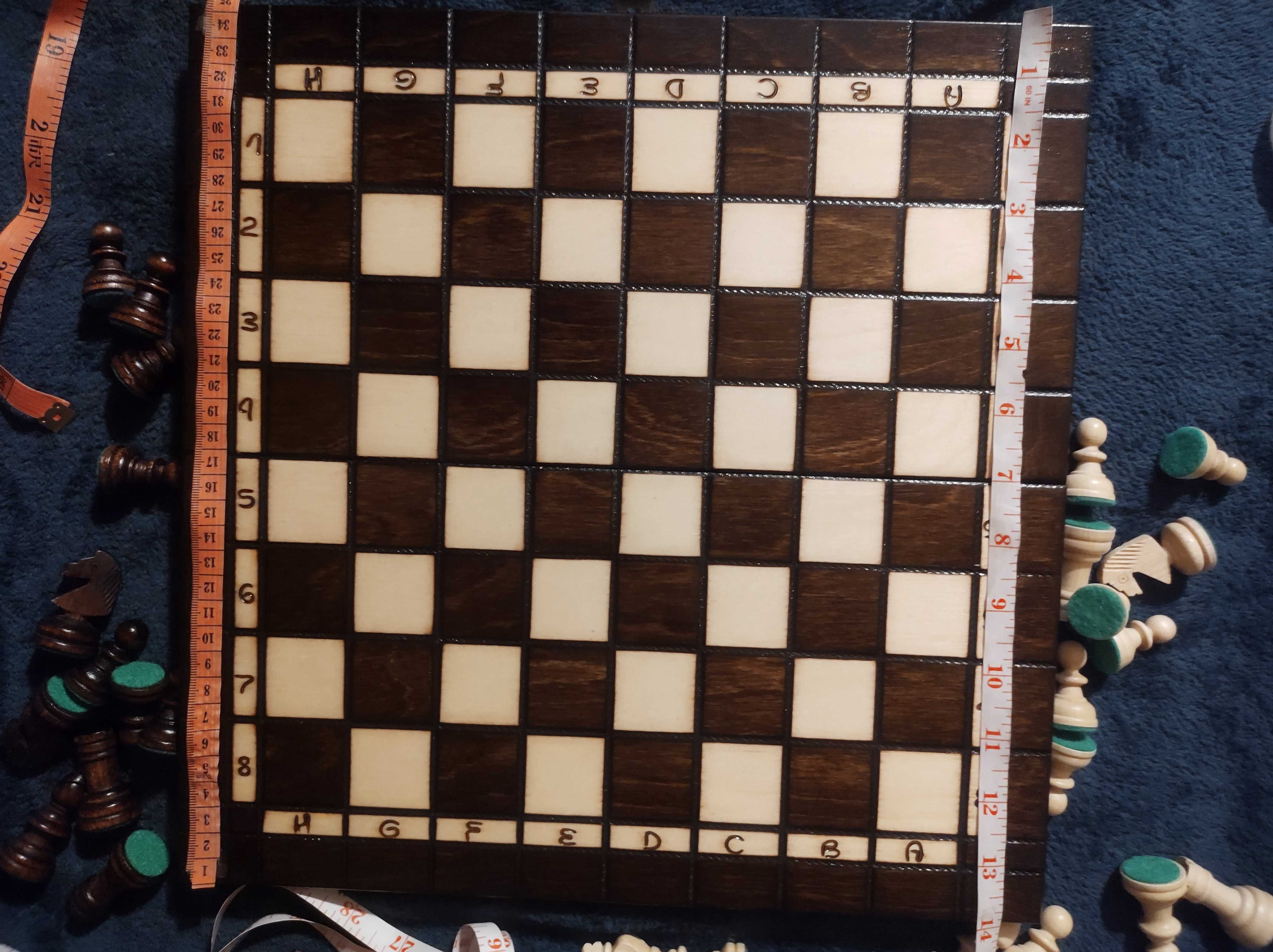 szachy drewniane duże NOWE 34*34cm