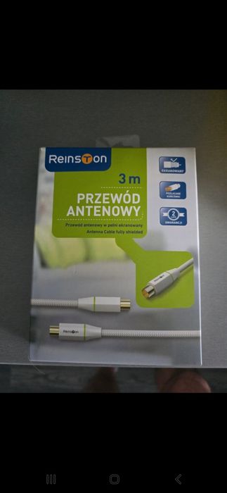 Przewód Antenowy Nowy 3m ekranowany Reinston !
