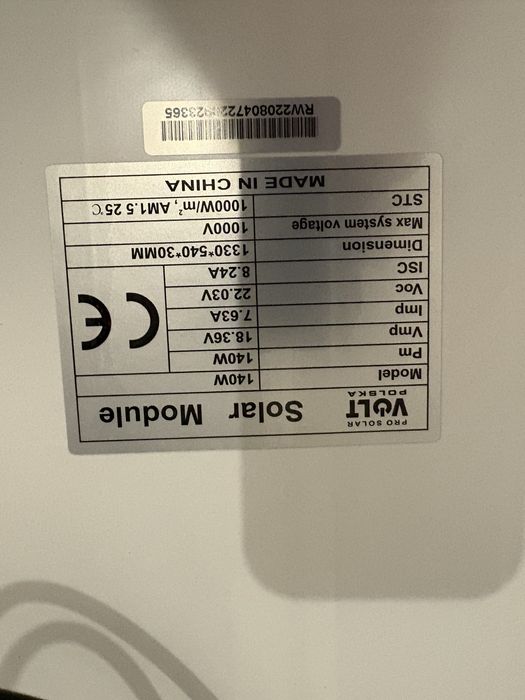 Panel solarny 140 w Volt Polska