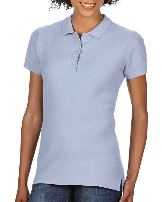 Koszulka polo damska GILDAN Pique Premium jasnoniebieska S