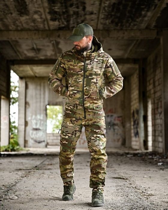 Утеплений демісезонний тактичний костюм на флісі OMEGA мультикам