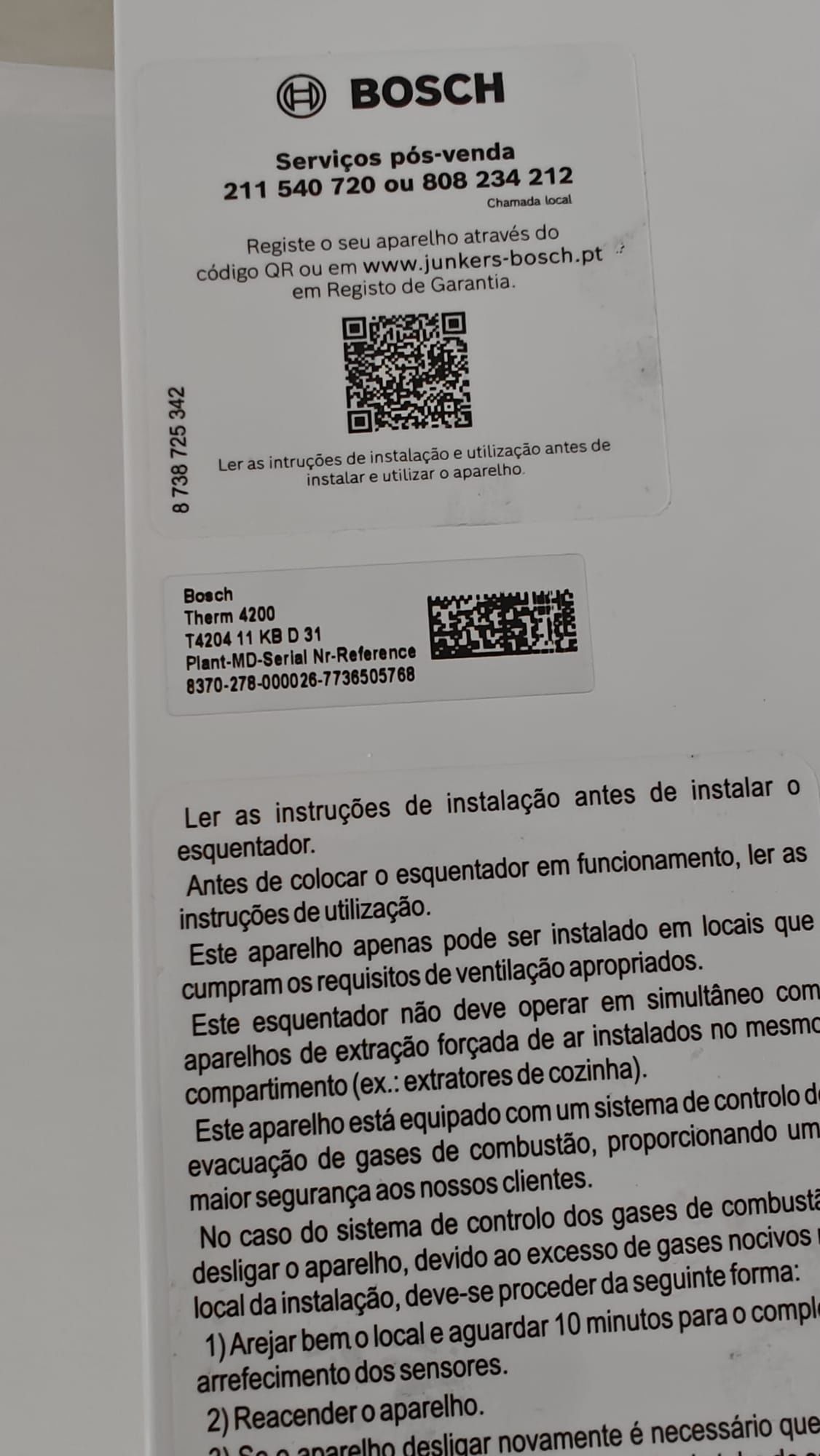 Esquentador Bosch Therm 4200 (Nunca usado, sem caixa)
