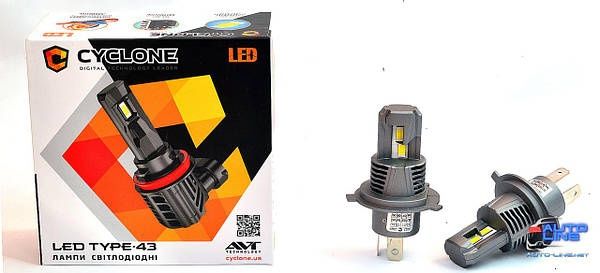 Компактна LED-лампа H4 під галогенку 9-32В — Cyclone LED H4 H/L 5500K